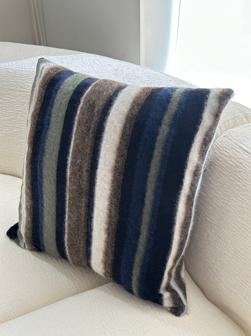 Aera Cushion Case in Olive Stripe