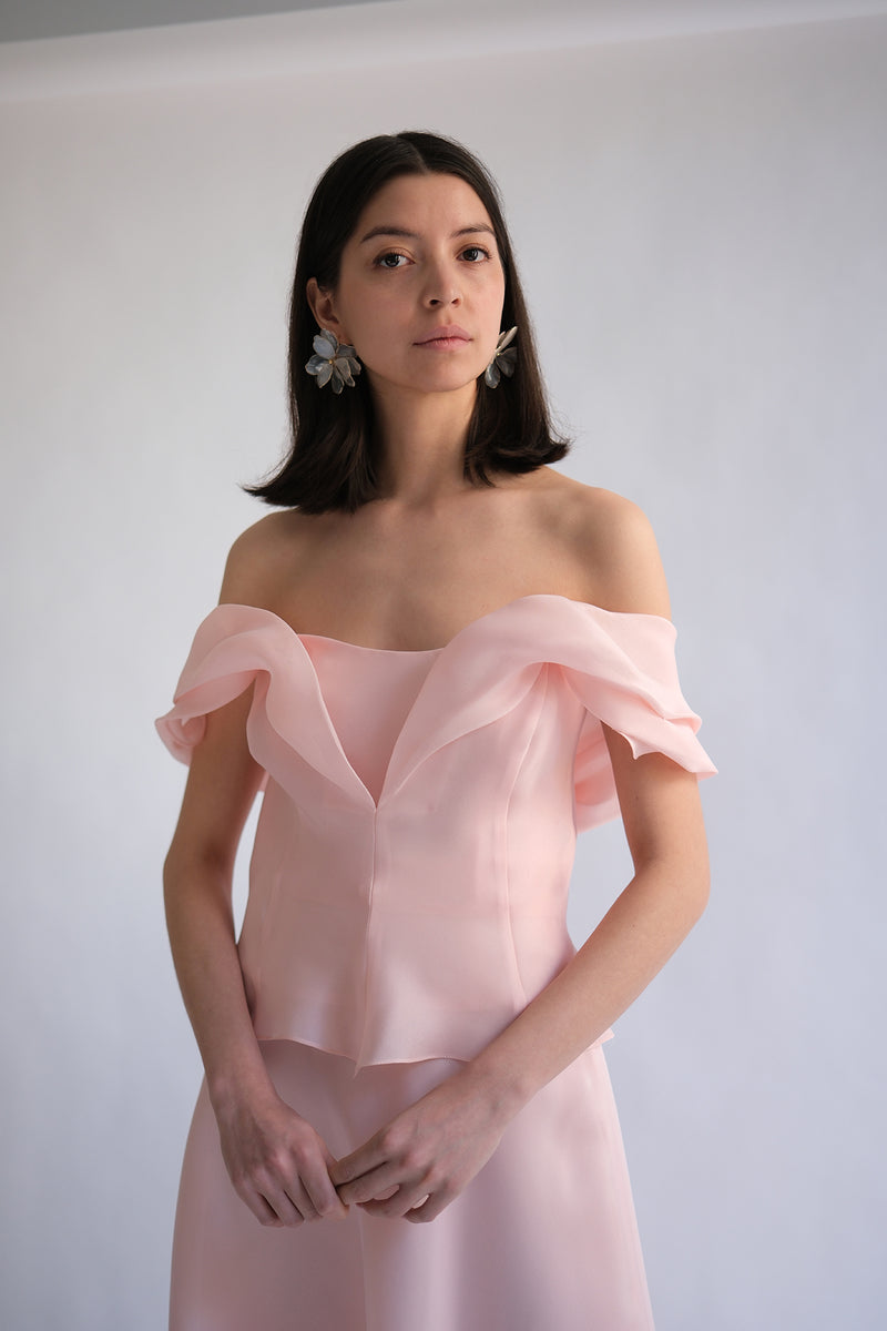 Alpenrose Top in Silk Gazar