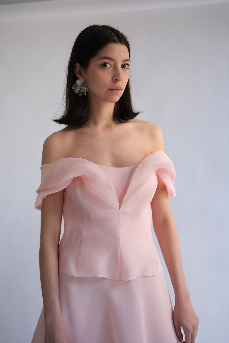 Alpenrose Top in Silk Gazar