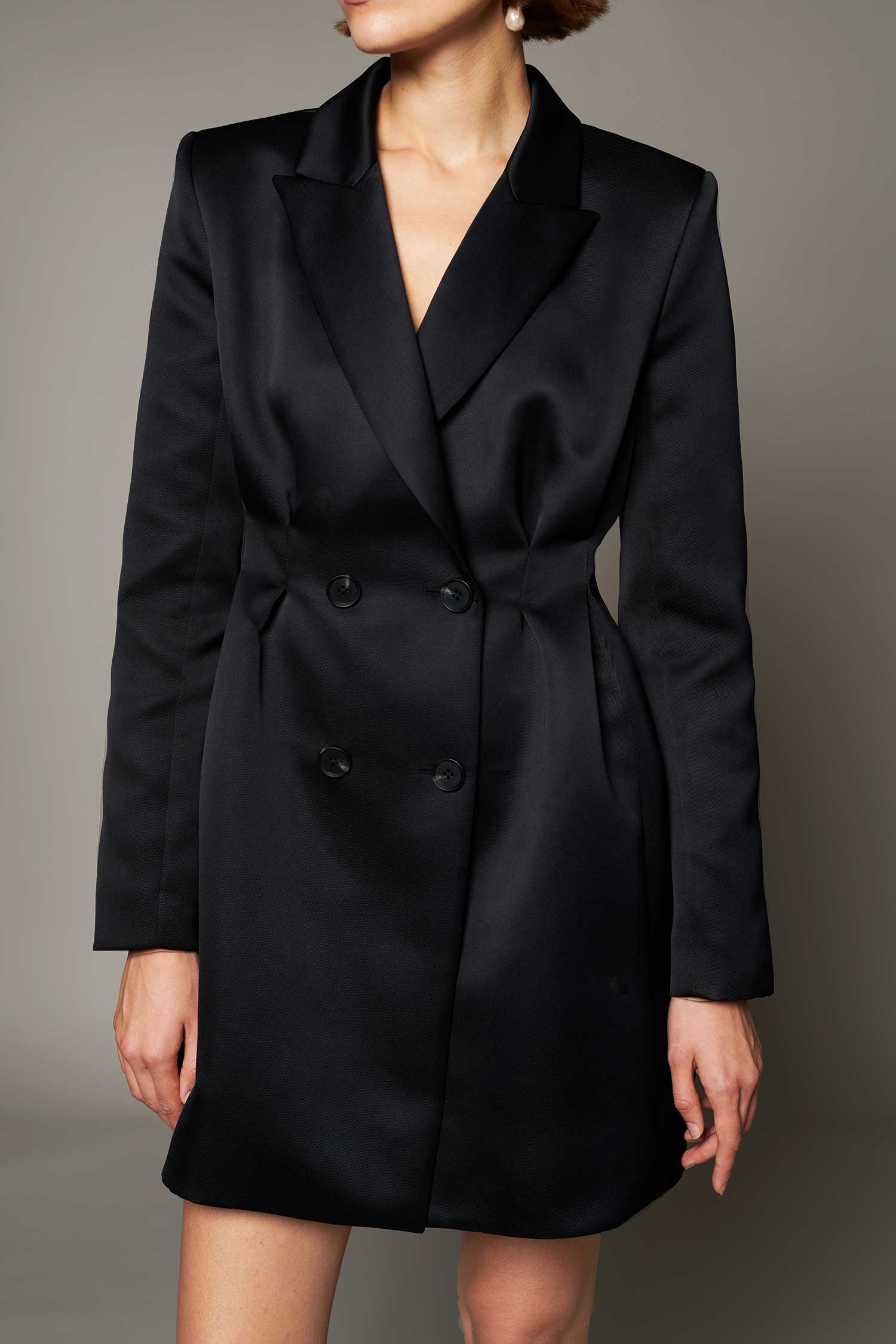Arabella Blazer Dress in Satin Yeon Arabella Blazer Dress in Satin Yeon