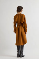 Nour Cape Trench in Satin