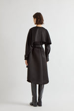 Nour Cape Trench in Satin