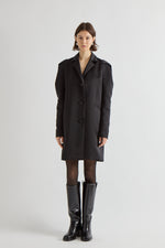 Aria Pleat- Shoulder Coat