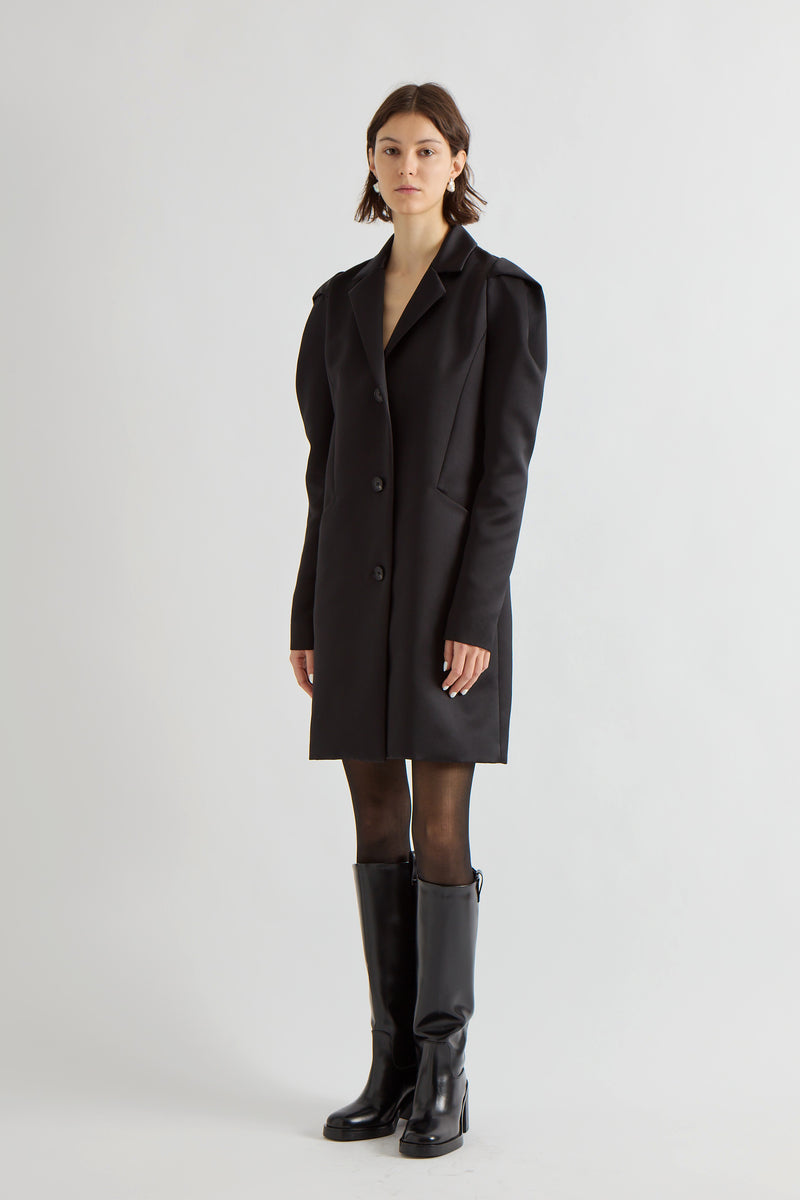 Aria Pleat- Shoulder Coat