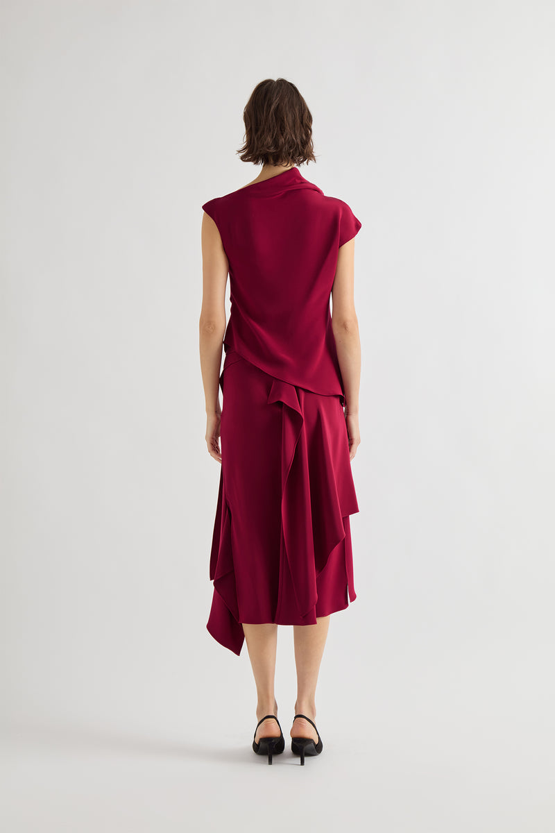 Camille Asymmetric Hem Skirt