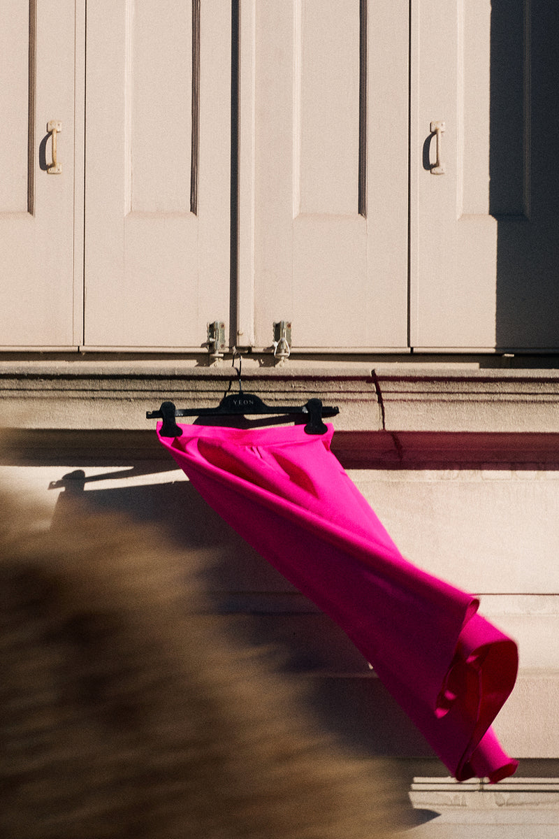 Claret Midi Skirt in Fusia