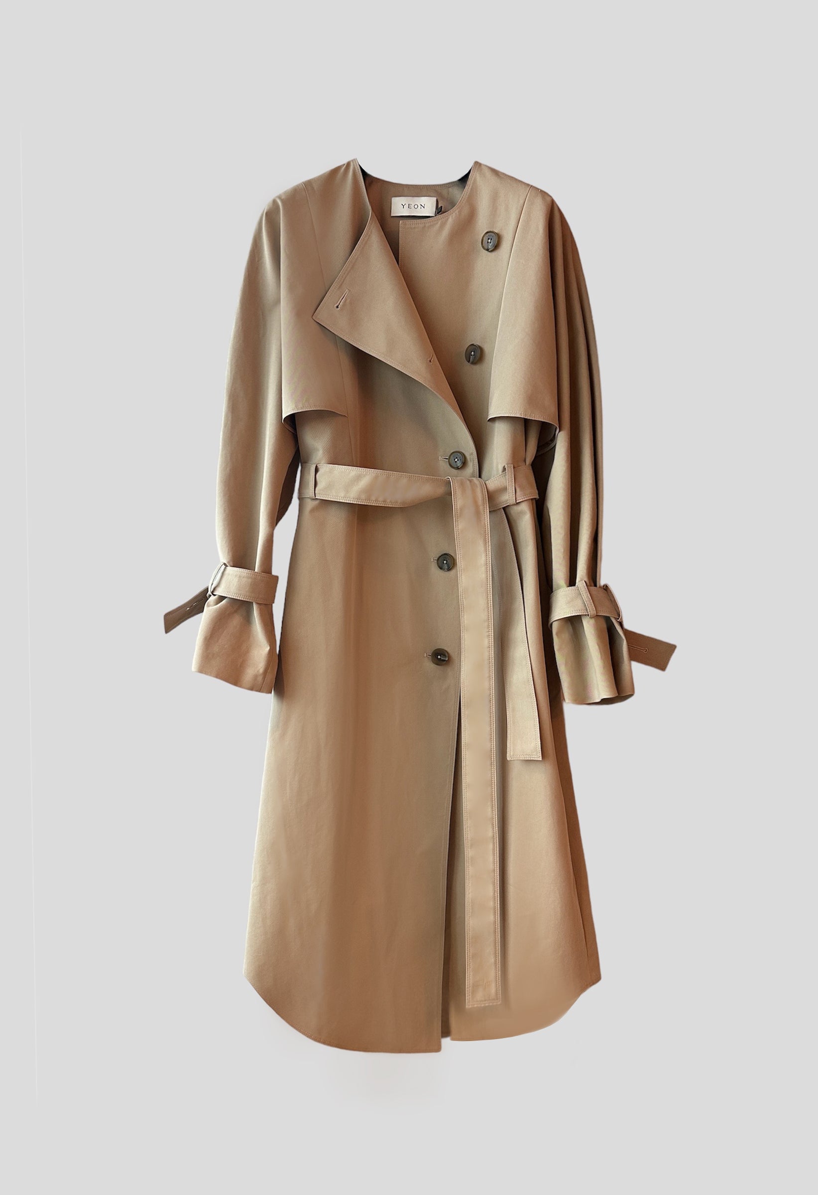 Nour Cape Trench Coat – Yeon