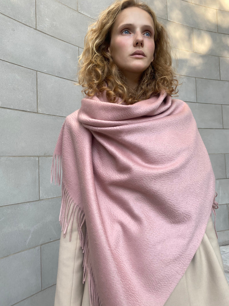 Fringed Cashmere Oversized Scarf – Yeon