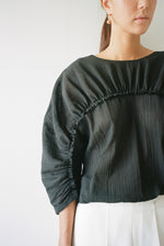 Cloudia Top _ Pleated cotton