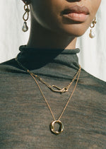 Alexandra twisted ring necklace