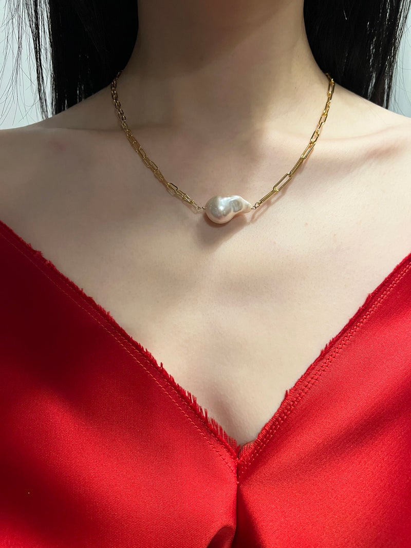Multi-style Baroque Pearl Lariat Necklace Set with Red Tassels, Asian  Boutique Jewelry from New York