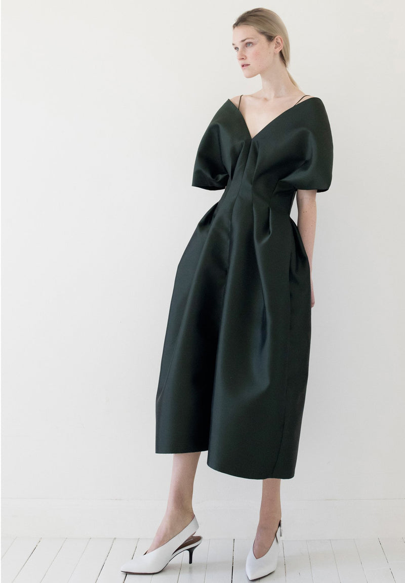 Beatrice Dress in Wool Silk