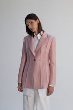 Morgan pin-tuck blazer / Cream / Small