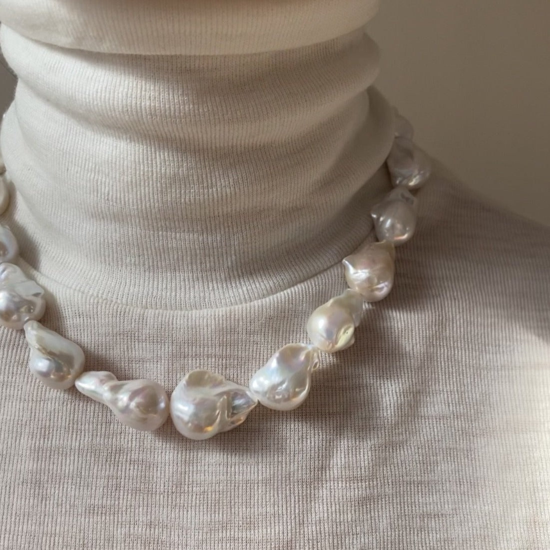 Extra Large Baroque Freshwater Pearl Necklace ST14 – MIZUKI