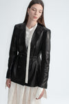 Arabella leather blazer