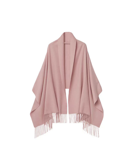 Fringed Cashmere Oversized Scarf