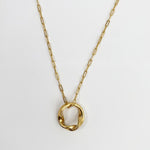 Alexandra twisted ring necklace