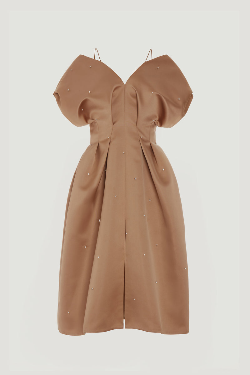 Beatrice Dress in Wool Silk